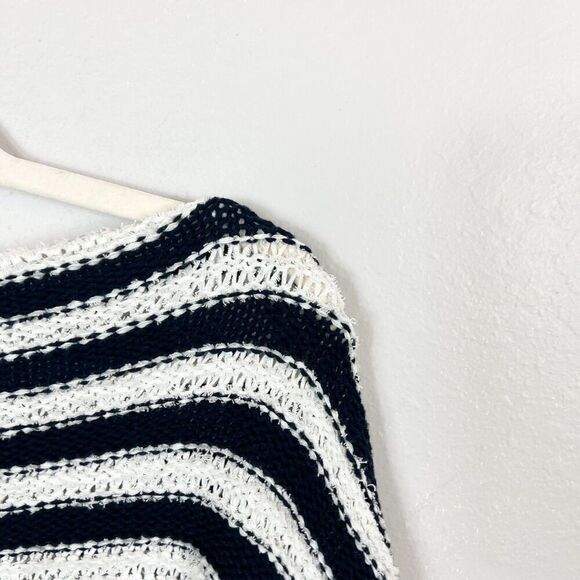ANTHROPOLOGIE BY ANTHROPOLOGIE Blue & White Lita Striped Pullover Size XS/S - Picture 4 of 10